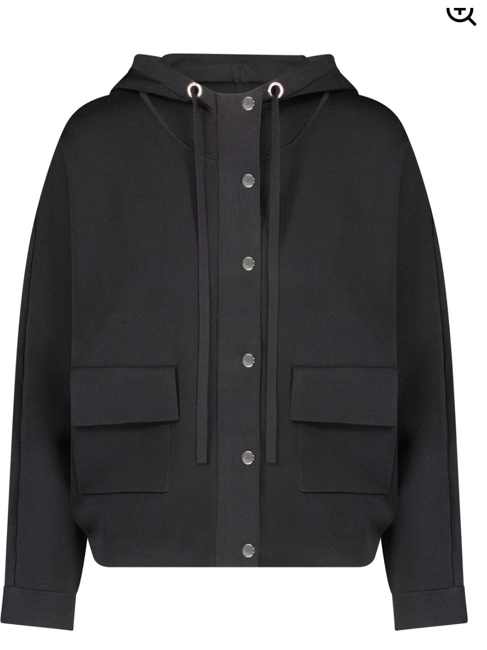 Classic Black Hooded Bomber Jacket